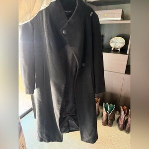 Kenneth Cole Men's Black Trench Coat